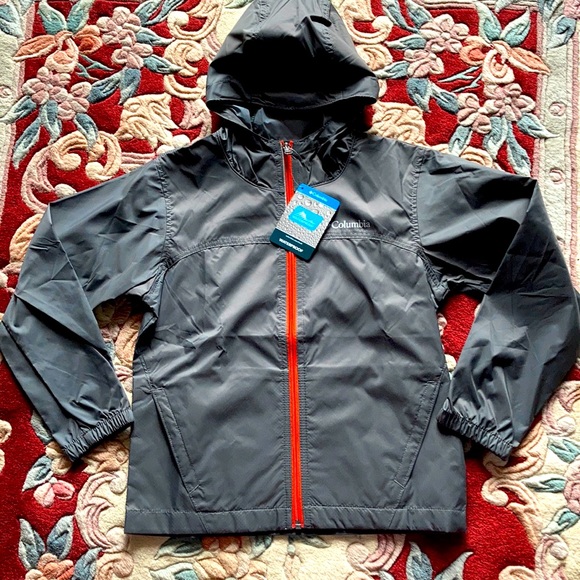 KIDS COLUMBIA RAIN COAT JACKET...NWT...SZ S/YOUTH